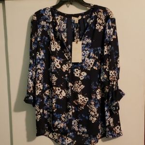 NWT Lila Rose Floral Blouse XL